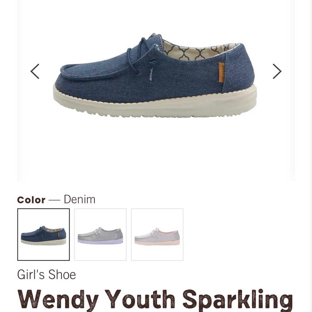 Brand new never worn youth hey dudes